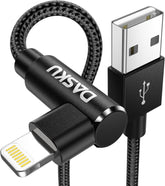 90 Degree iPhone Charging Cable 2Pack 10ft Right Angle Nylon Braided Lightning Charger Cord Compatible with iPhone 14 13 12 11 Pro Max XS XR X 8 7 6 5 Plus iPad(Black)